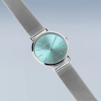 BERING Watch Set Light Blue Face 14134-005-GWP