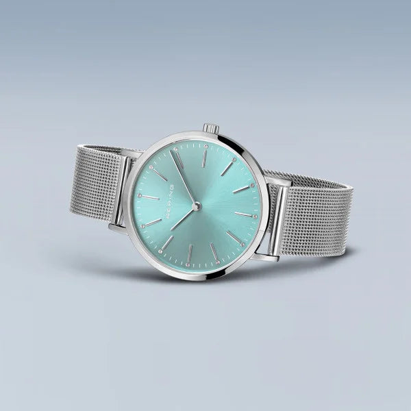 BERING Watch Set Light Blue Face 14134-005-GWP