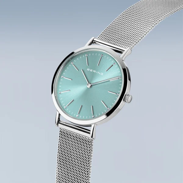 BERING Watch Set Light Blue Face 14134-005-GWP