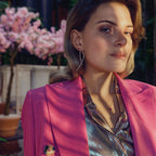 Gold Pink Ellisse Carezza Earrings