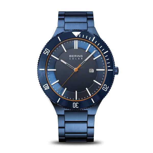 BERING Solar, Blue Steel Watch 14443-797