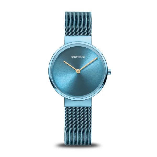 BERING Ladies Polished / Brushed Blue Watch 14531-388