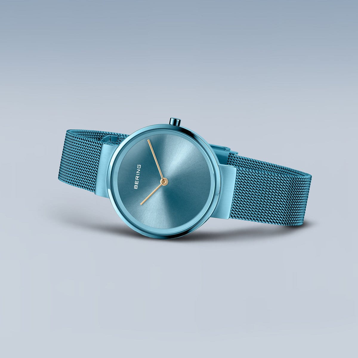 BERING Ladies Polished / Brushed Blue Watch 14531-388