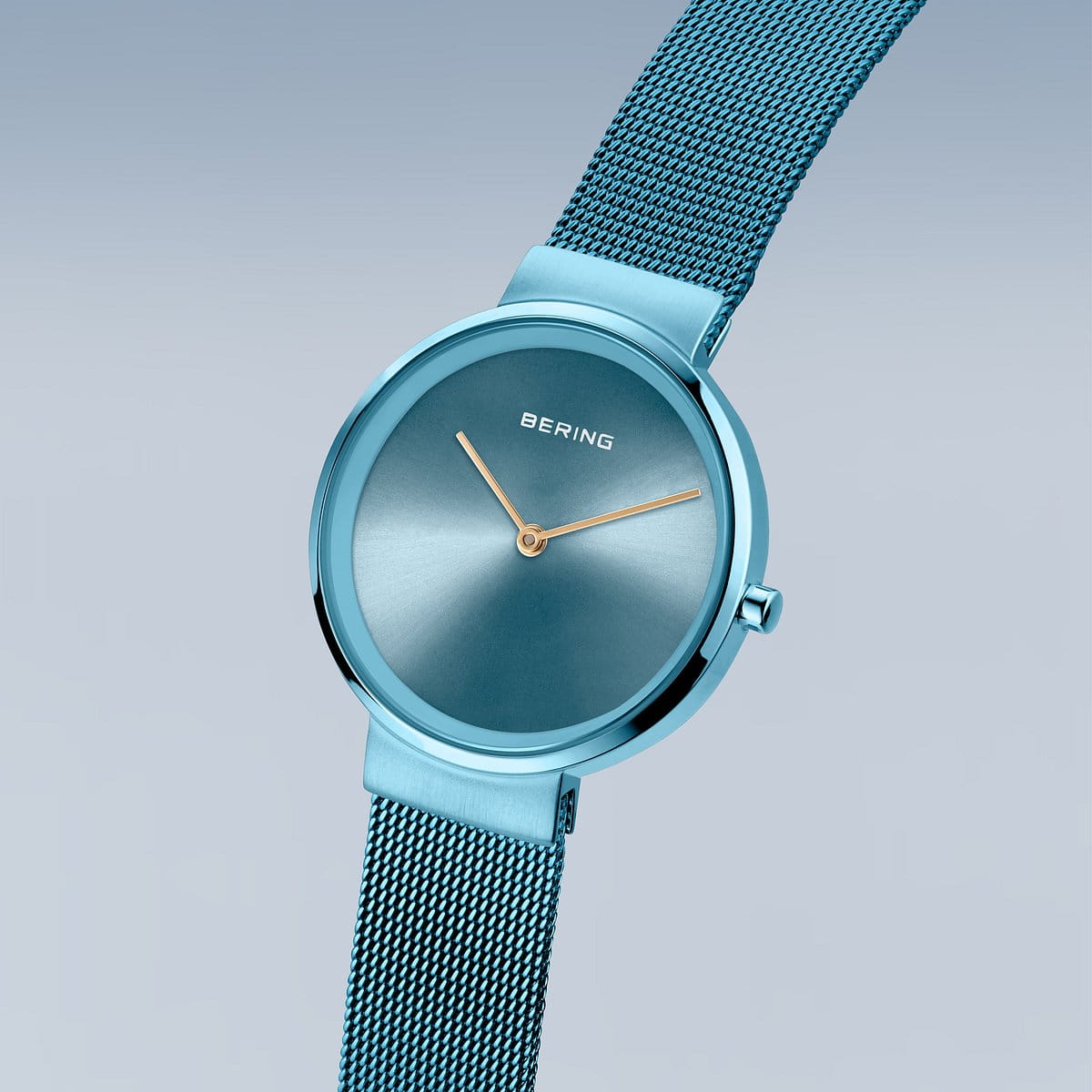 BERING Ladies Polished / Brushed Blue Watch 14531-388