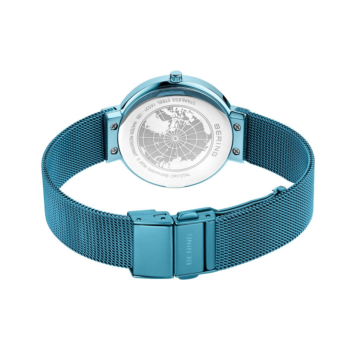 BERING Ladies Polished / Brushed Blue Watch 14531-388