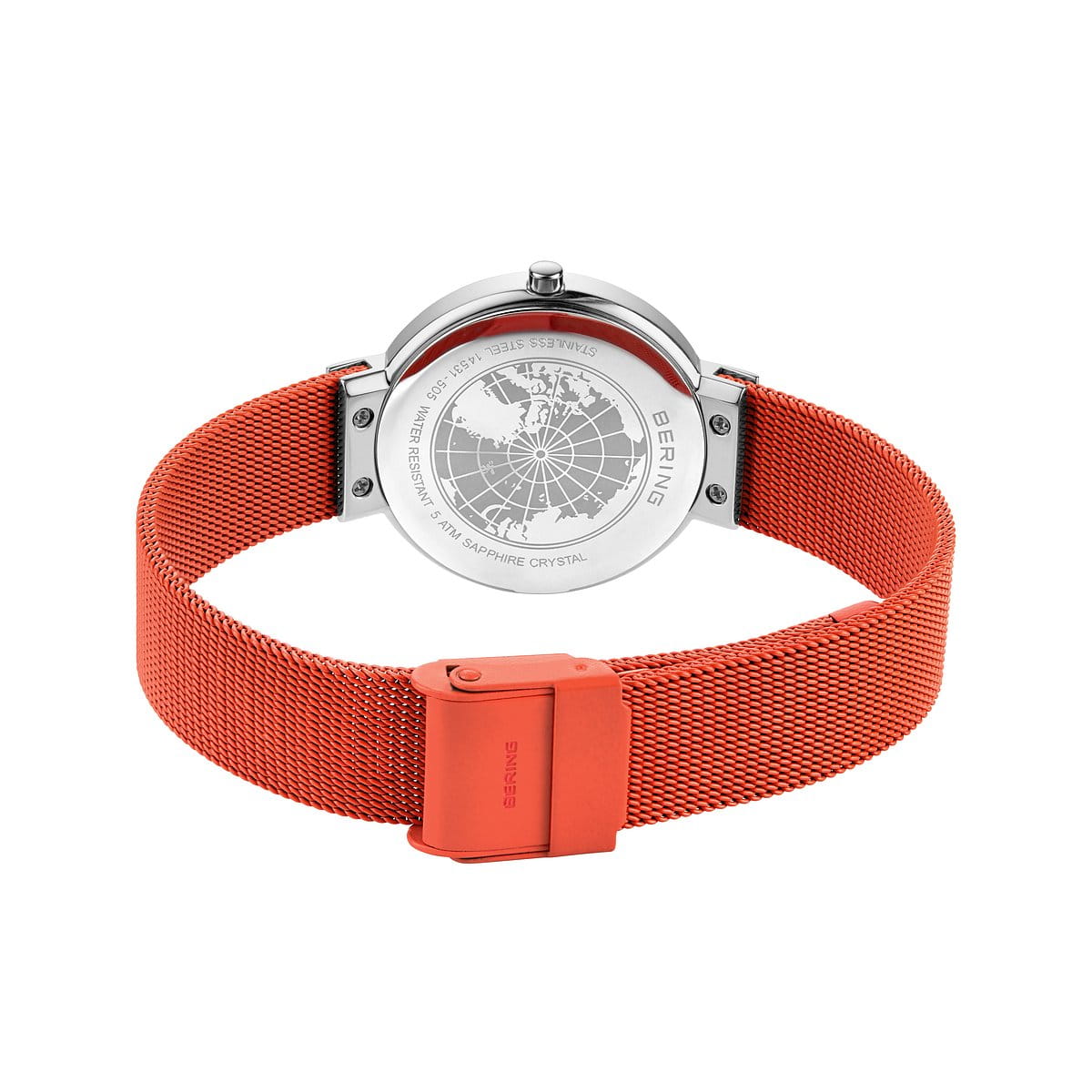 BERING Ladies Orange Silver Watch 14531-505