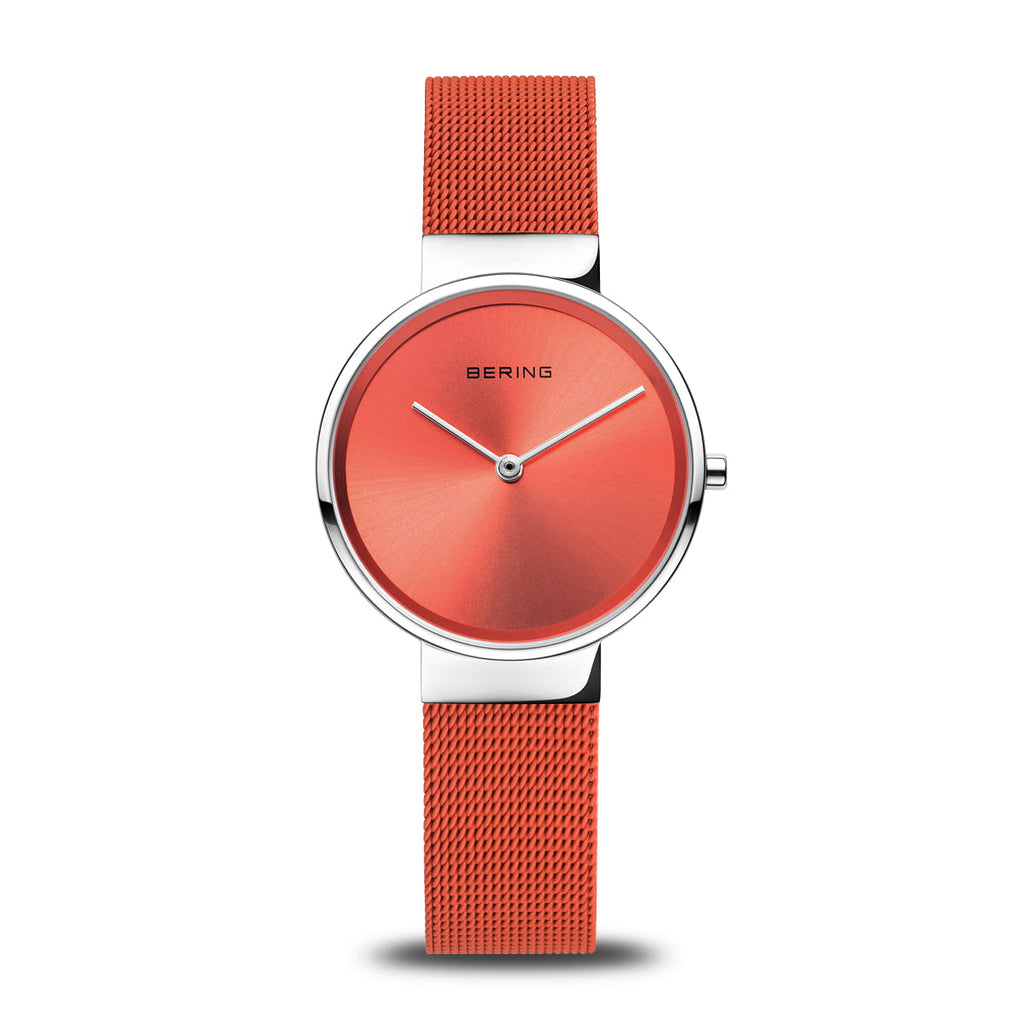 BERING Ladies Orange Silver Watch 14531-505