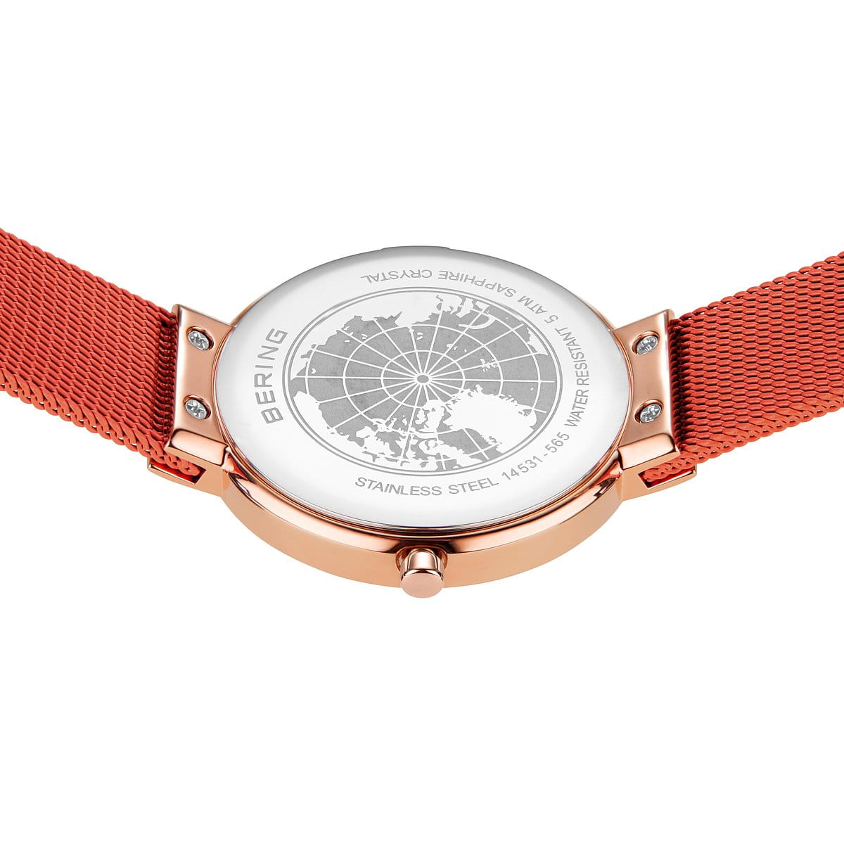 BERING Ladies Orange Rose Gold Watch | 14531-565