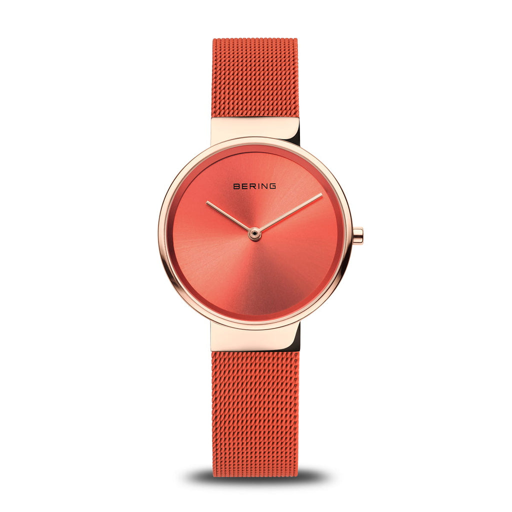 BERING Ladies Orange Rose Gold Watch | 14531-565