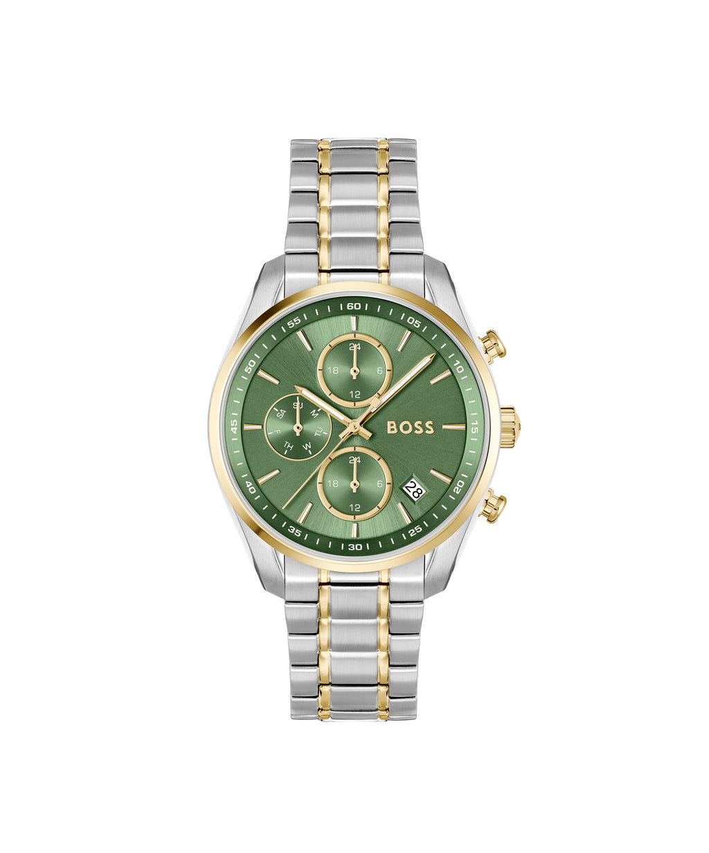 BOSS Grand Tour Multifunction Watch with Green Dial