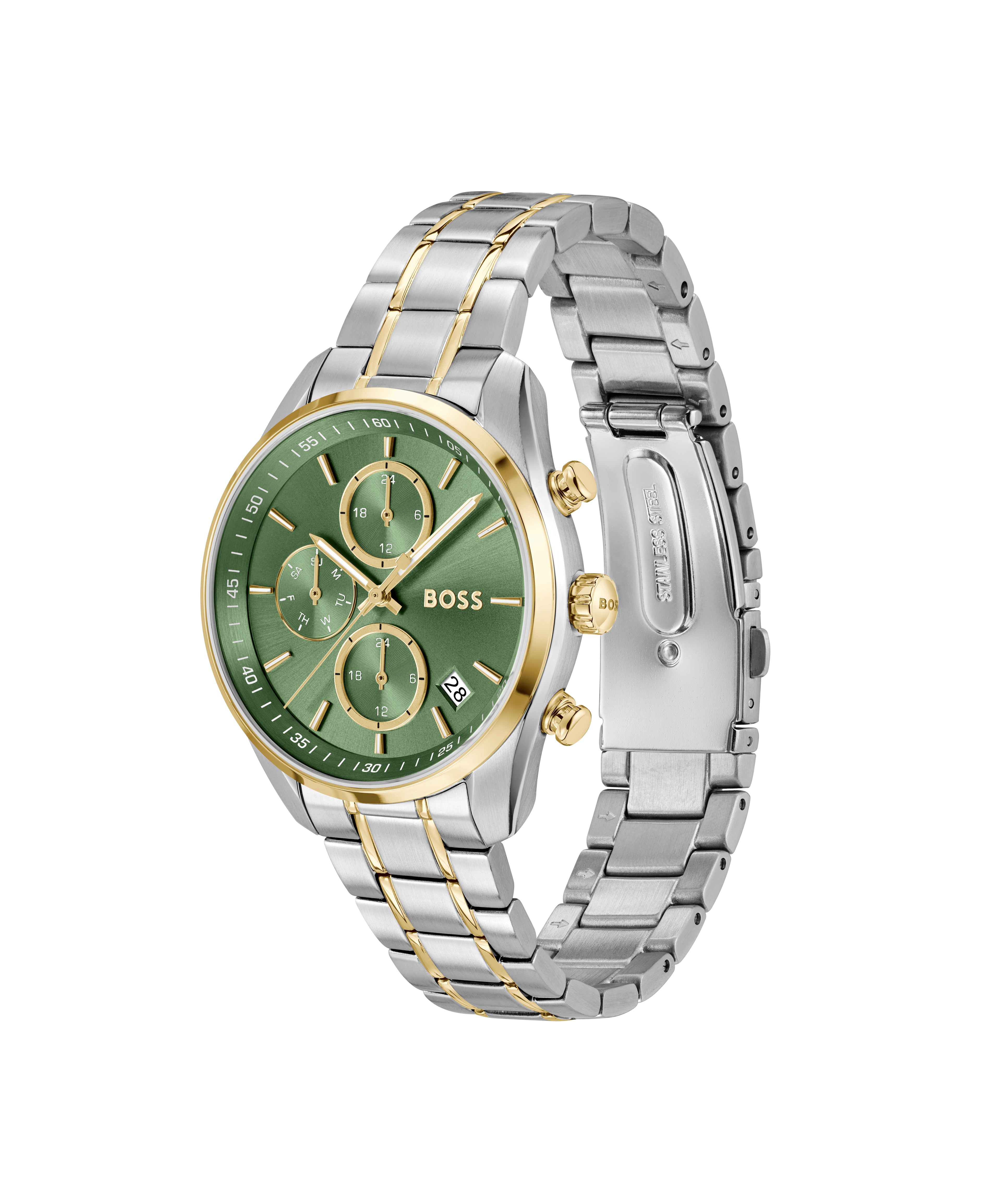 BOSS Grand Tour Multifunction Watch with Green Dial