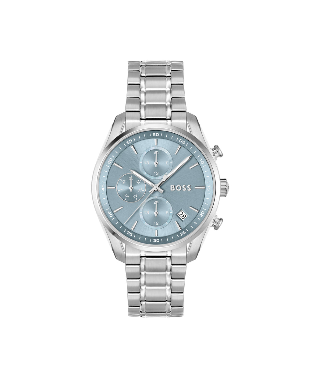 BOSS Grand Tour Multifunction Watch with Light Blue Dial