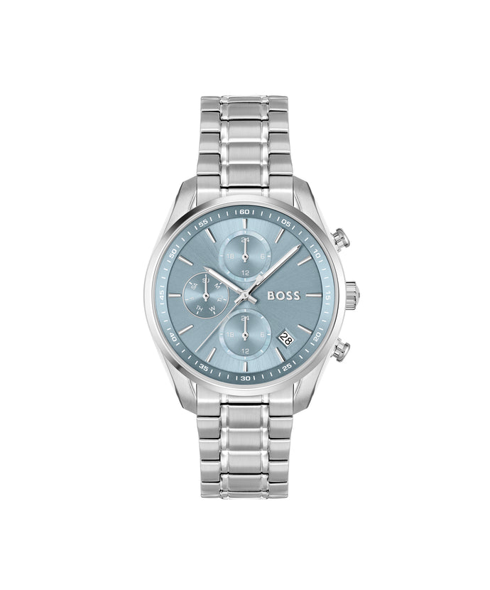 BOSS Grand Tour Multifunction Watch with Light Blue Dial