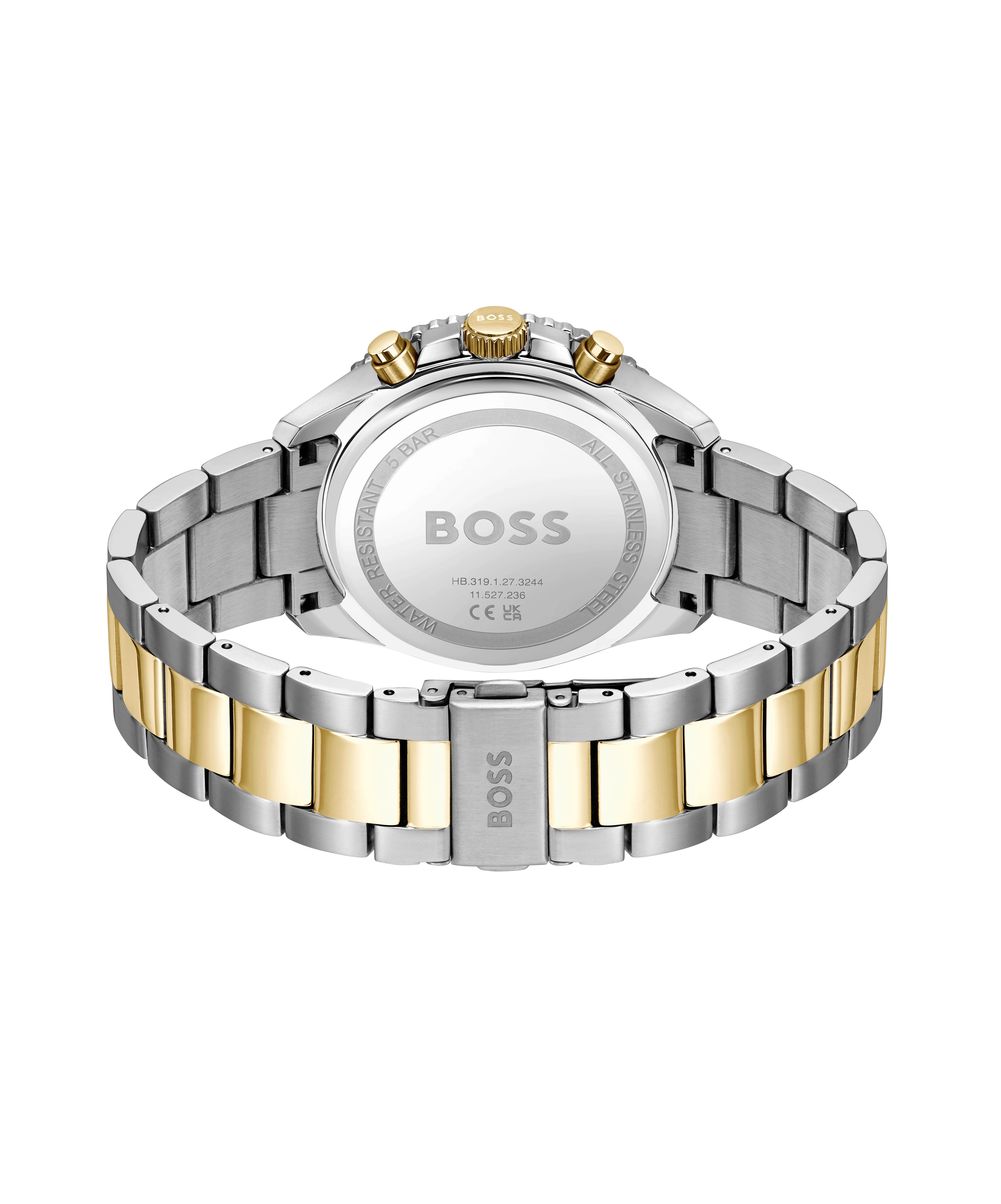 Gents BOSS Runner Chronograph Bi Colour Bracelet Watch