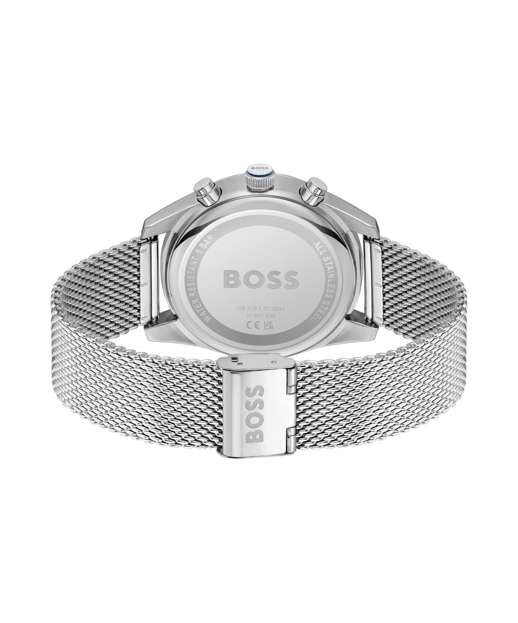 Gents BOSS Skytraveller Chronograph Mesh Bracelet Watch