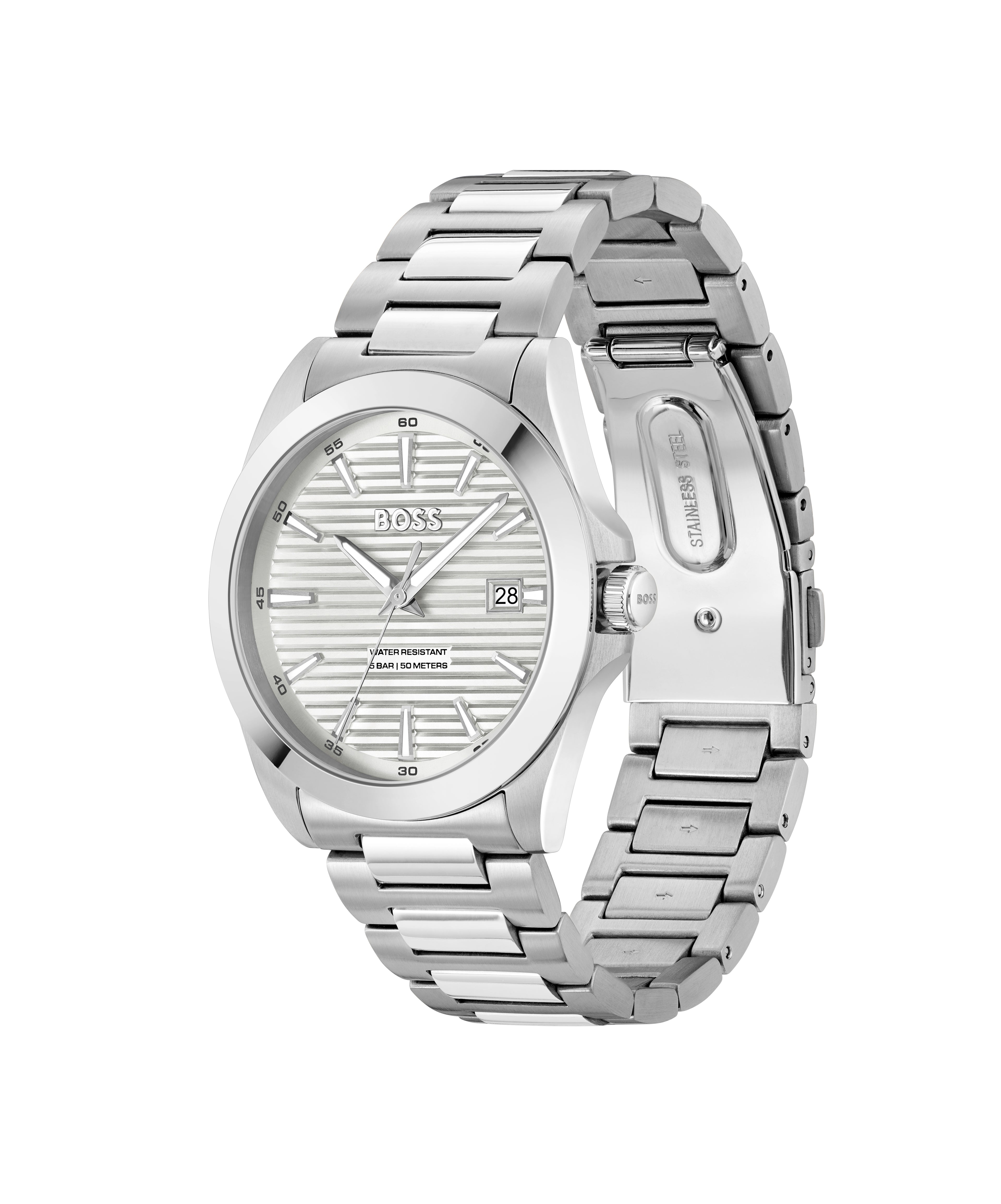 Gents BOSS Strike Stainless Steel Bracelet Watch