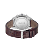 Gents BOSS Skytraveller Chronograph Watch with Brown Leather Strap