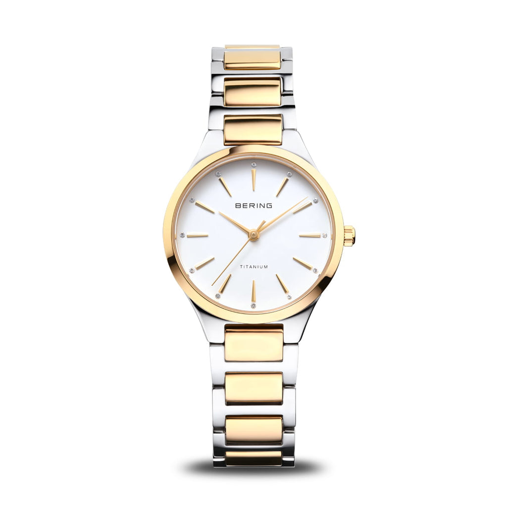 BERING Titanium Silver and Gold Ladies Watch 15630-704