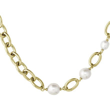 Load image into Gallery viewer, Ladies BOSS Leah Light Yellow IP Gold Freshwater pearl necklace 1580540
