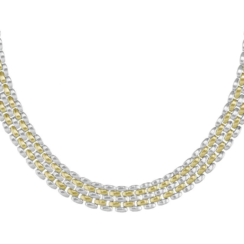 Ladies BOSS Isla Two Tone Link Necklace 1580548