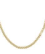 Ladies BOSS Kassy Light Gold IP Curb Necklace
