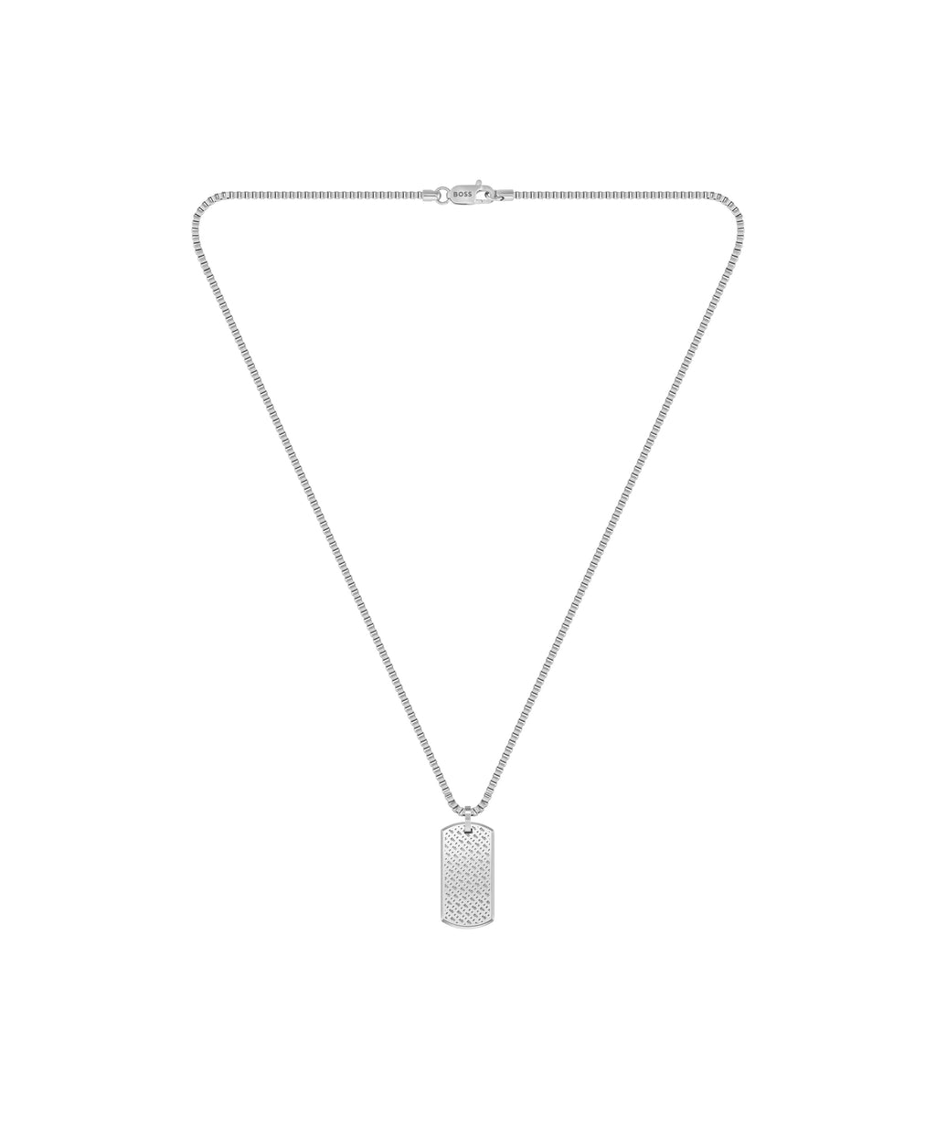 Gents BOSS Devon Box Chain Stainless Steel Necklace