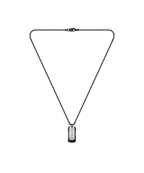 Gents BOSS Devon Box Chain Black IP Necklace