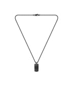 Gents BOSS Devon Box Chain Black IP Necklace