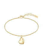 Ladies BOSS Honey Light Yellow Gold Heart Bracelet