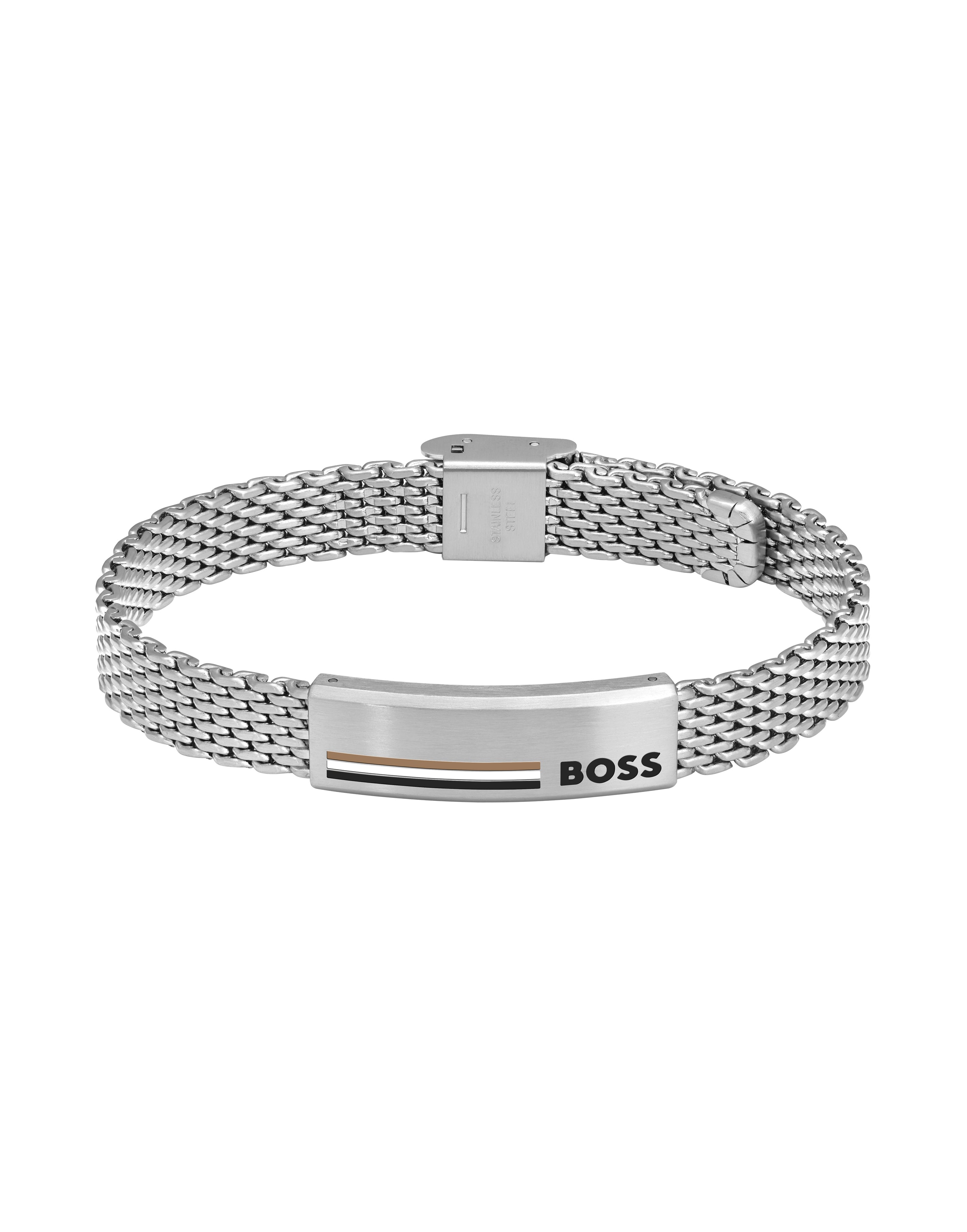 Gents BOSS Alen Stainless Steel Mesh Bracelet