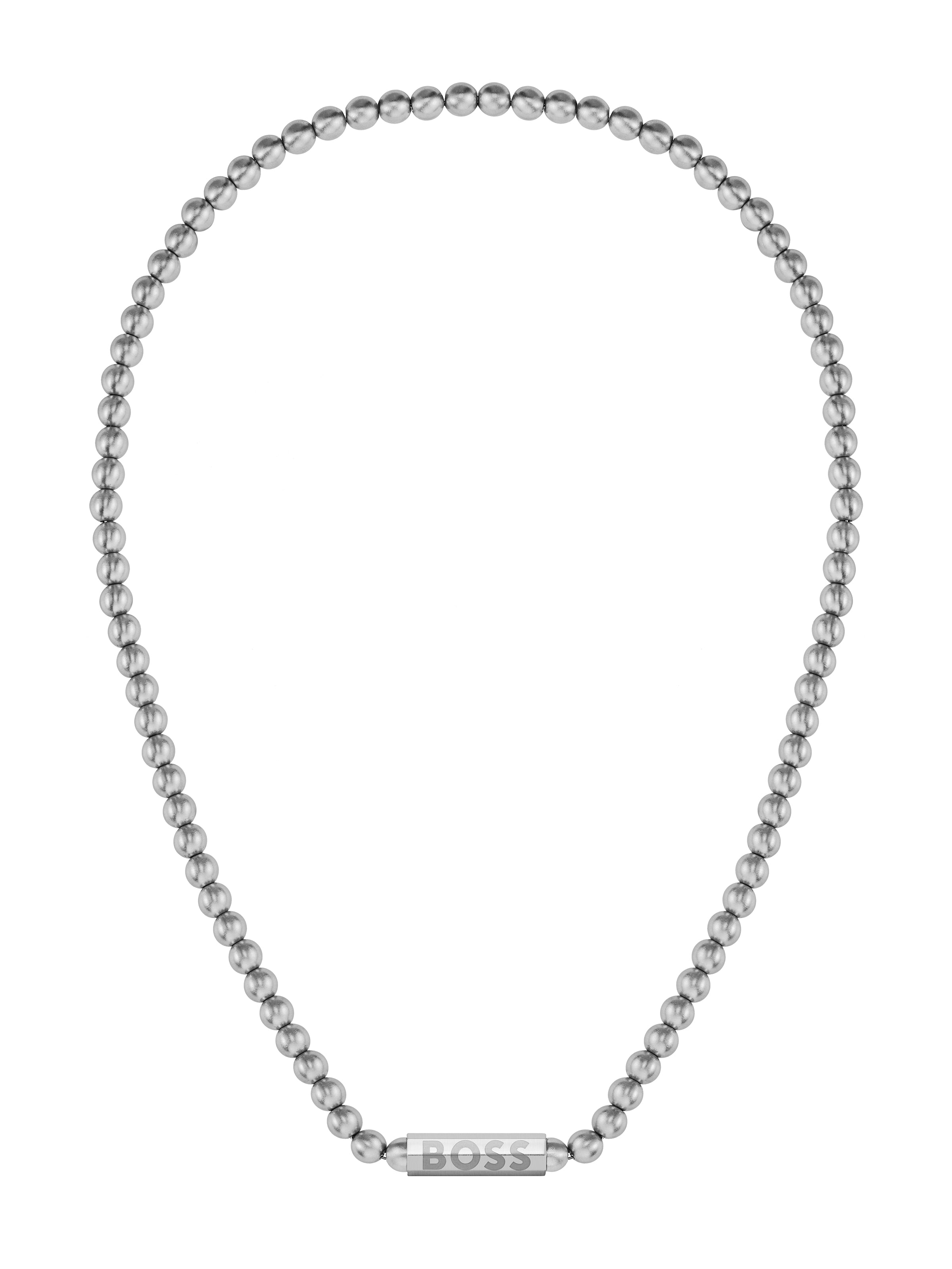 BOSS Sphere Beaded Logo Clasp Necklace