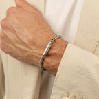 Mens BOSS Doran Silver Stainless Steel Bracelet