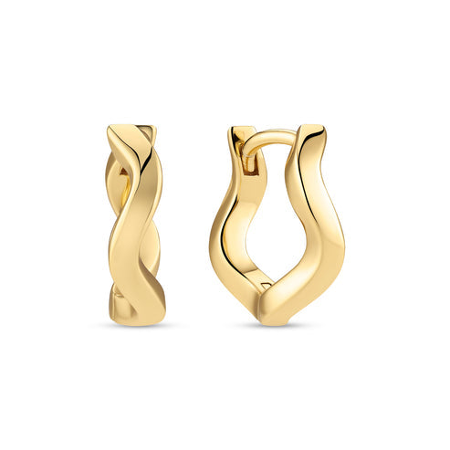 Gold Ellera Waves Pianura Earrings