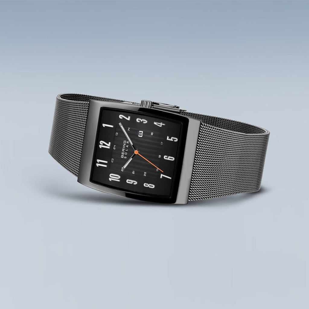 BERING Rectangle, Grey Dial, Solar Watch 16433-377