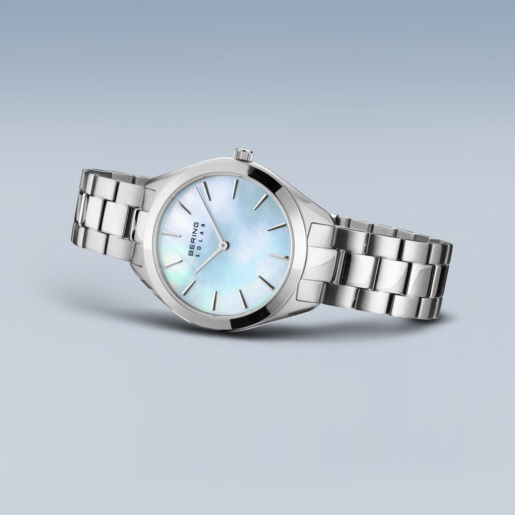 Bering Solar Silver Ladies Mother of Pearl watch 17331-707