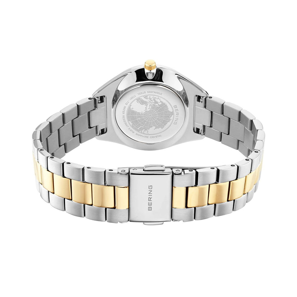 Bering Solar Gold Silver Ladies Mother of Pearl watch 17331-710