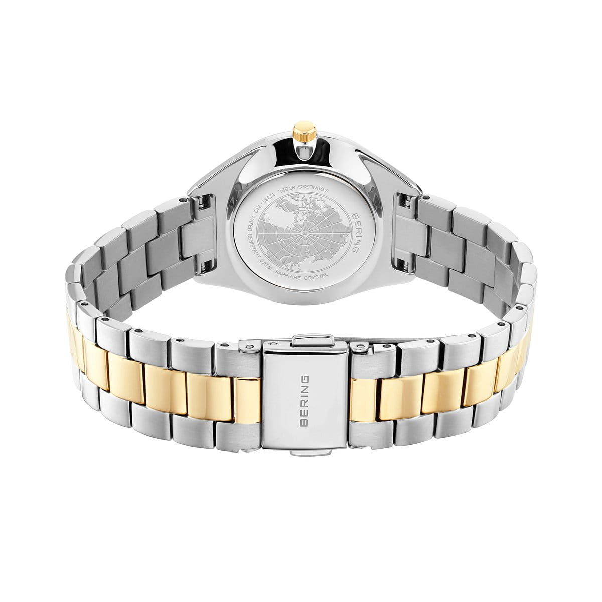 Bering Solar Gold Silver Ladies Mother of Pearl watch 17331-710