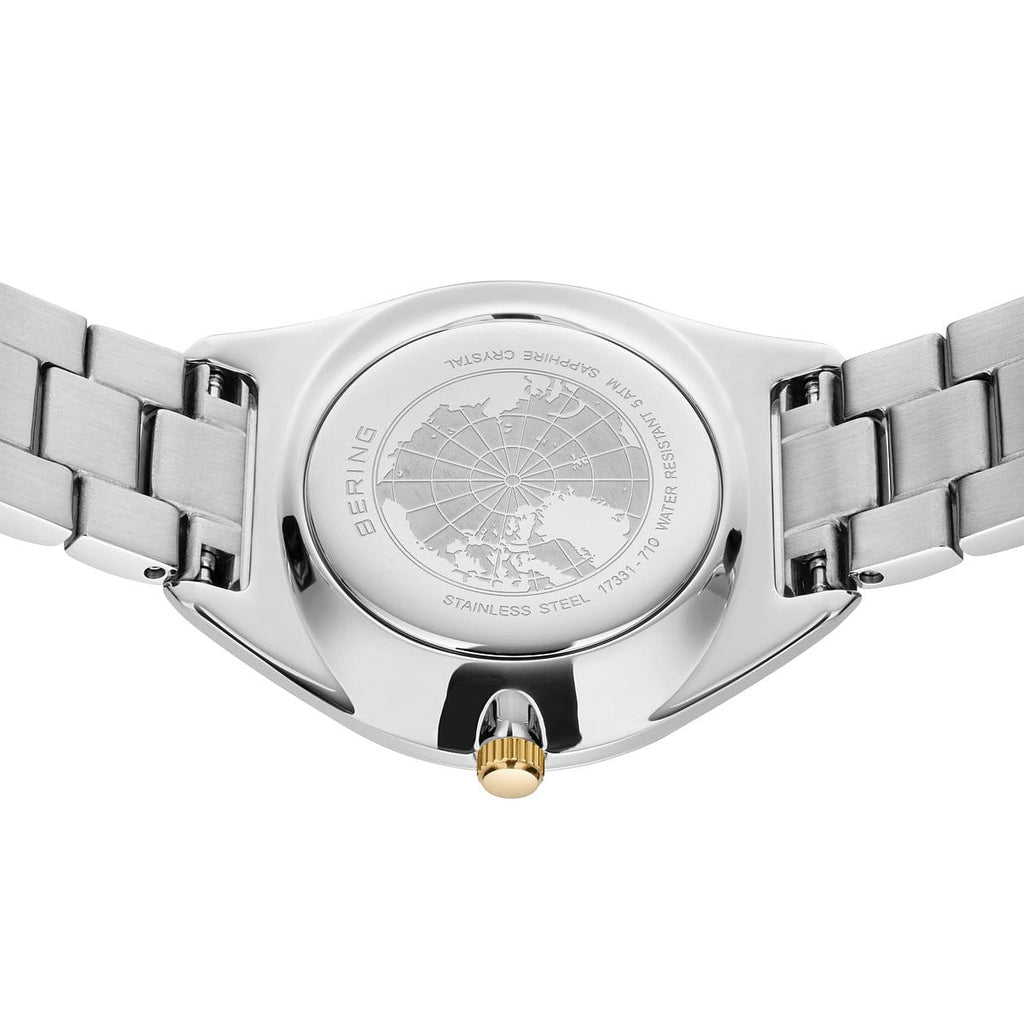 Bering Solar Gold Silver Ladies Mother of Pearl watch 17331-710