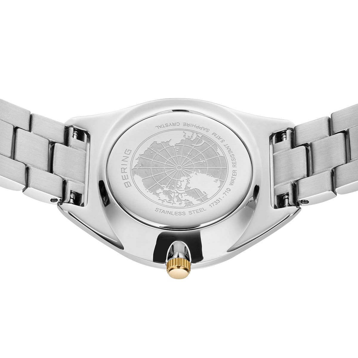 Bering Solar Gold Silver Ladies Mother of Pearl watch 17331-710