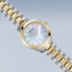 Bering Solar Gold Silver Ladies Mother of Pearl watch 17331-710