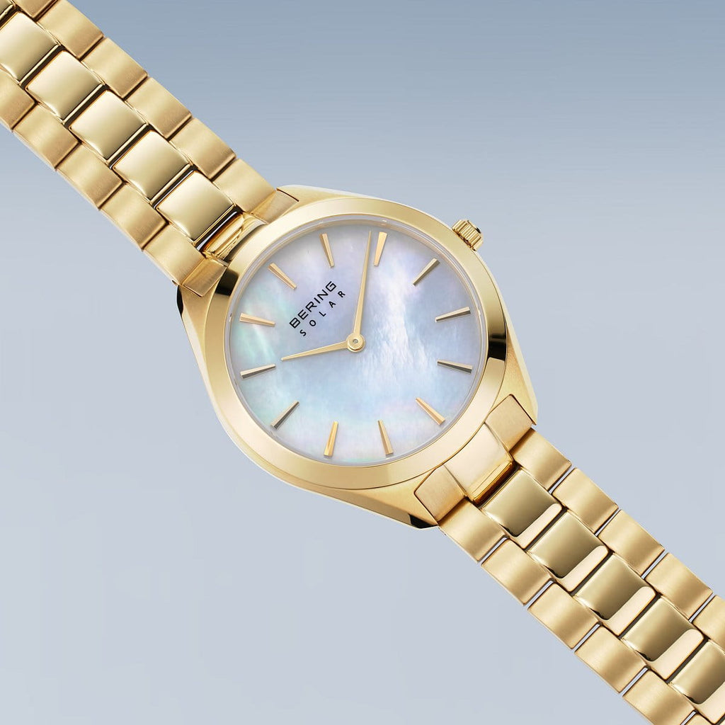 Bering Solar Gold Ladies Mother of Pearl watch 17331-734