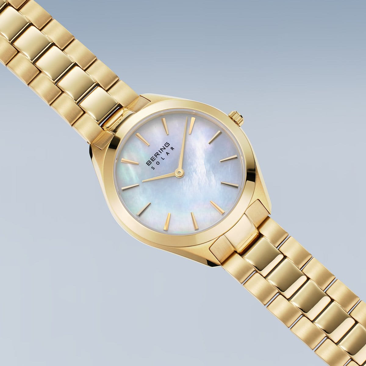 Bering Solar Gold Ladies Mother of Pearl watch 17331-734