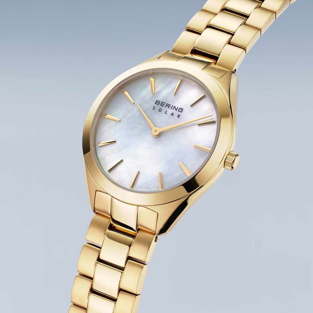 Bering Solar Gold Ladies Mother of Pearl watch 17331-734
