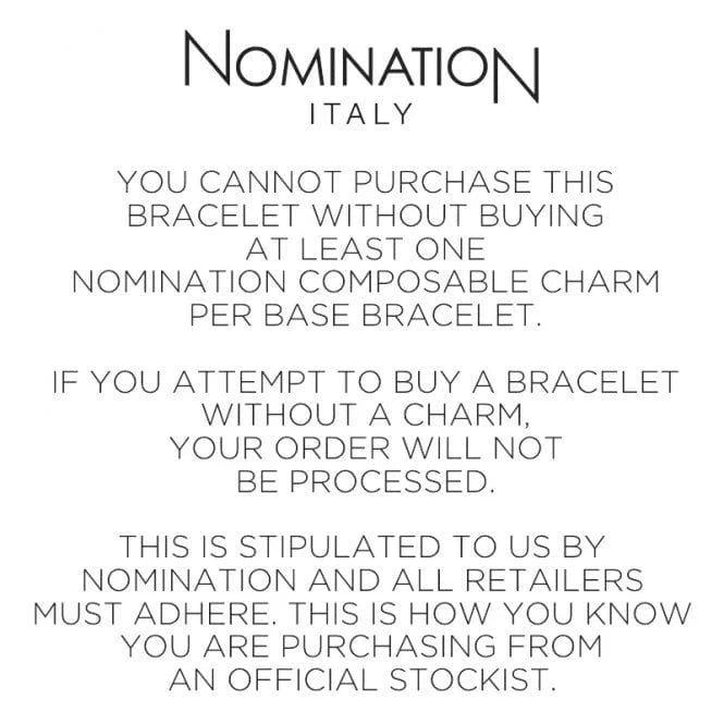 Nomination CLASSIC Gun Metal Black Coloured Base Charm Bracelets in stainless steel