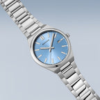 BERING Blue Dial, Integrated Bracelet Watch 17639-707