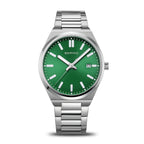 BERING Green Dial, Integrated Bracelet Watch 17639-708