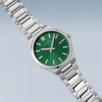 BERING Green Dial, Integrated Bracelet Watch 17639-708