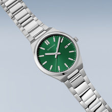 Load image into Gallery viewer, BERING Green Dial, Integrated Bracelet Watch 17639-708
