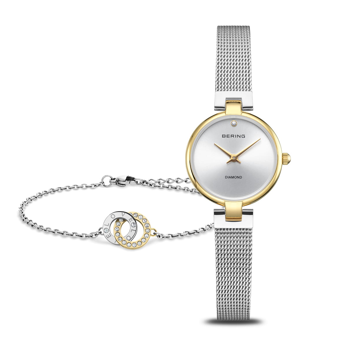 Bering The 15th Anniversary Diamond Watch and Bracelet Set