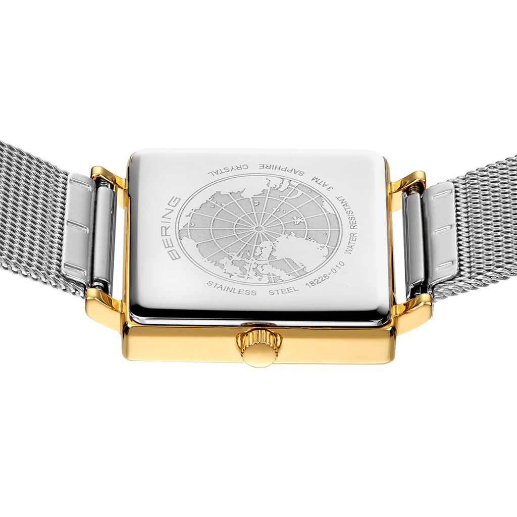 BERING Ladies, Square Dial, Two-tone Watch 18226-010